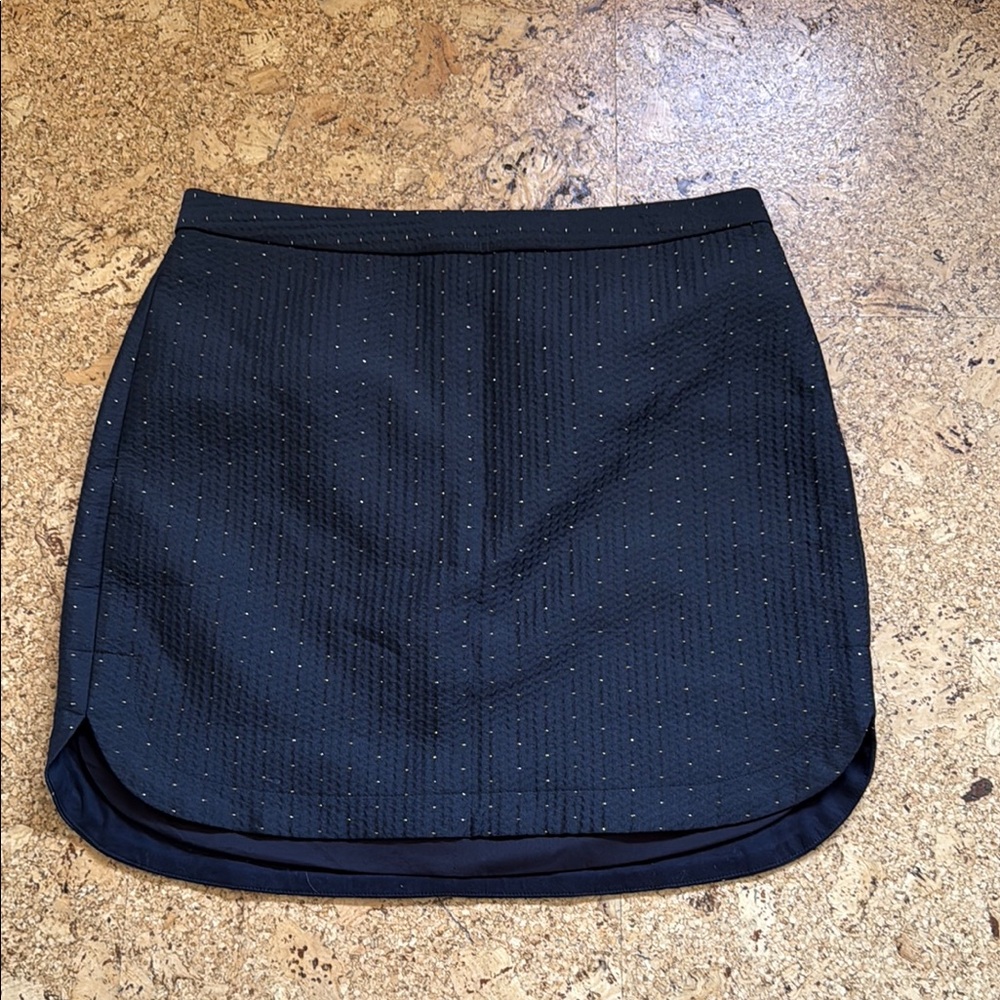 Madewell Black Skirt with golden dots